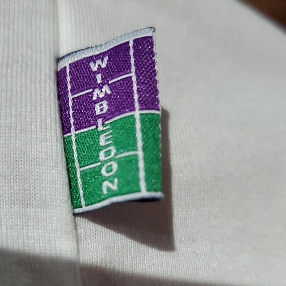 06 Wimbledon White and Green Tee England Lawn Tennis Croquet Club  Rugby Polo - Picture 8 of 9